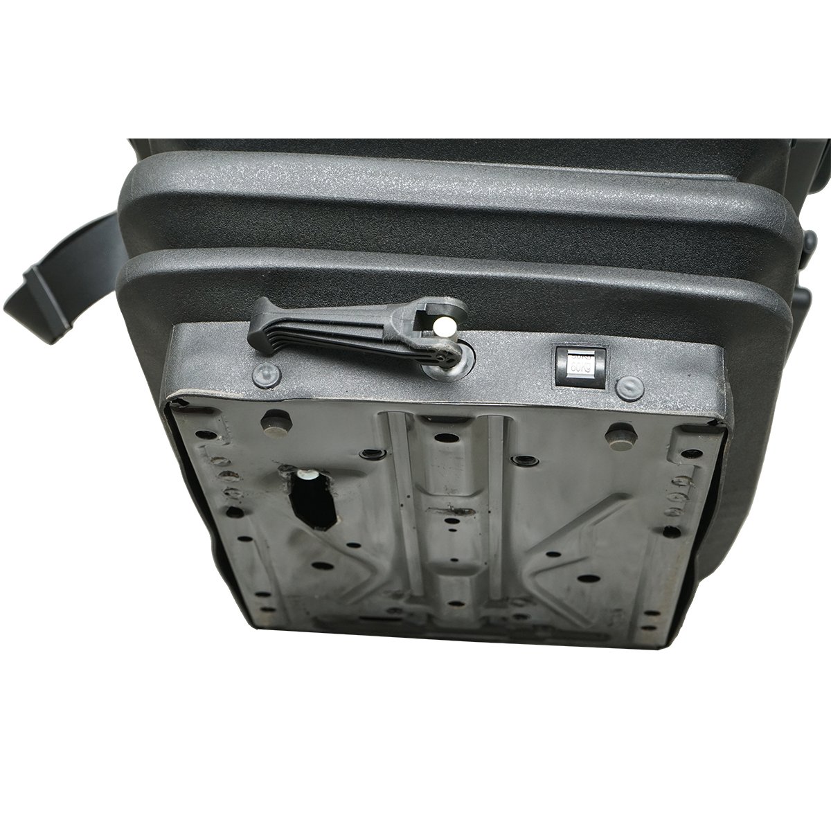 Scaun universal reglabil pe greutate 50-130Kg, cotiere si spatar rabatabil 50-90° pentru tractor, utilaje agricole, industriale, stivuitor